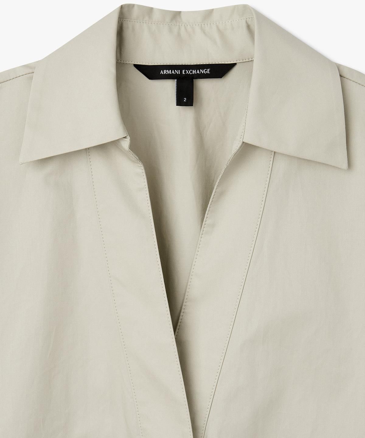 아르마니 익스체인지(ARMANI EXCHANGE) 여성 히든 스냅 벨티드 드레스 _베이지_A426121504