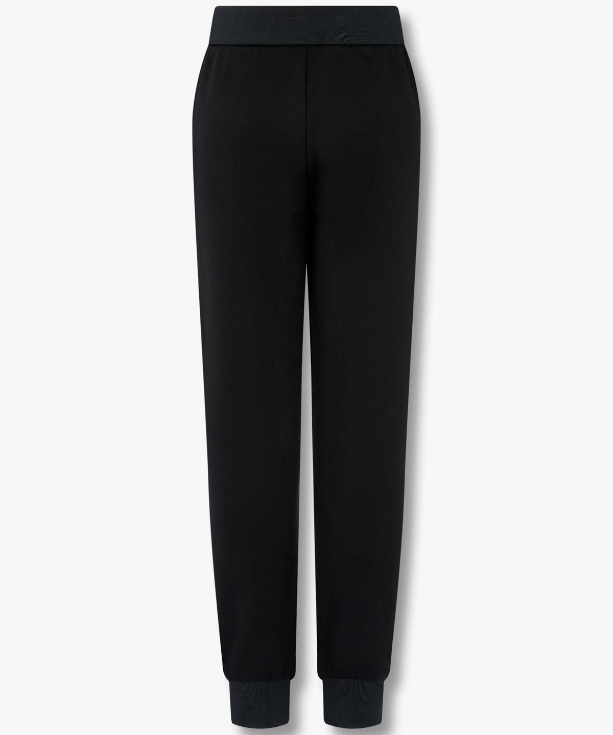 아르마니 익스체인지(ARMANI EXCHANGE) 여성 로고 핫픽스 이지 조거 팬츠 _블랙_A424341512