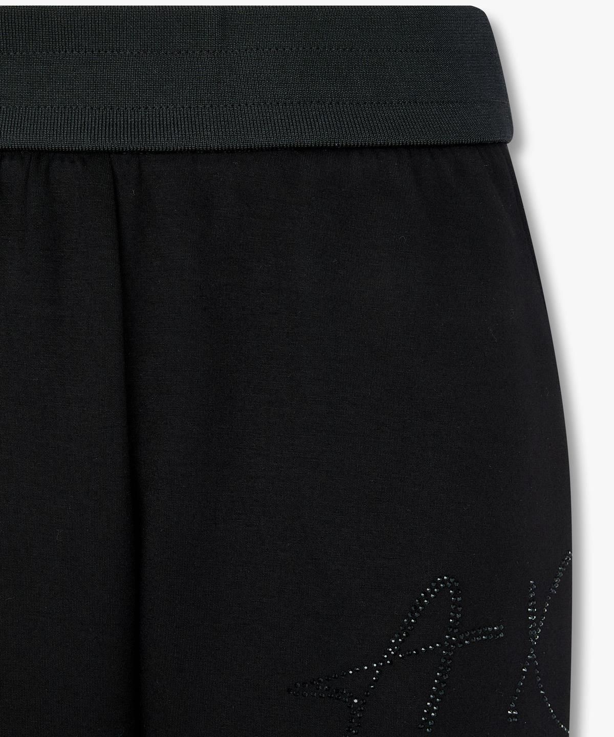 아르마니 익스체인지(ARMANI EXCHANGE) 여성 로고 핫픽스 이지 조거 팬츠 _블랙_A424341512