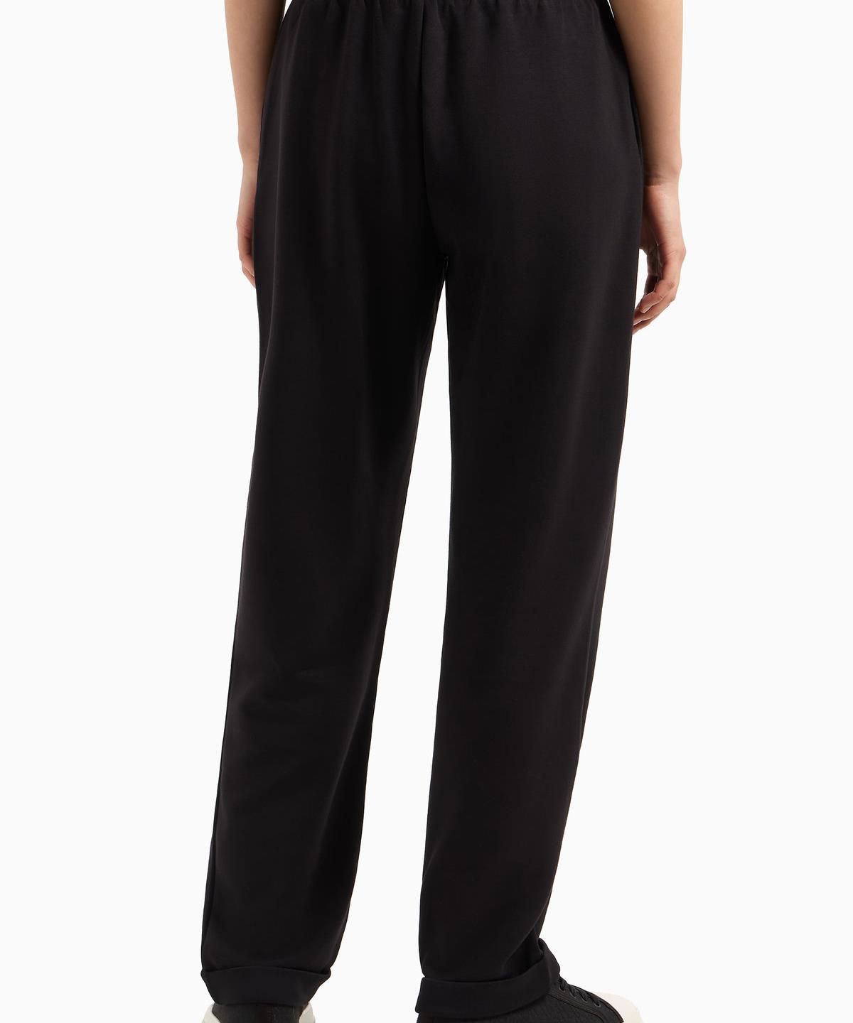 아르마니 익스체인지(ARMANI EXCHANGE) 여성 핫픽스 롤업 헴 밴딩 팬츠 _블랙_A425141501