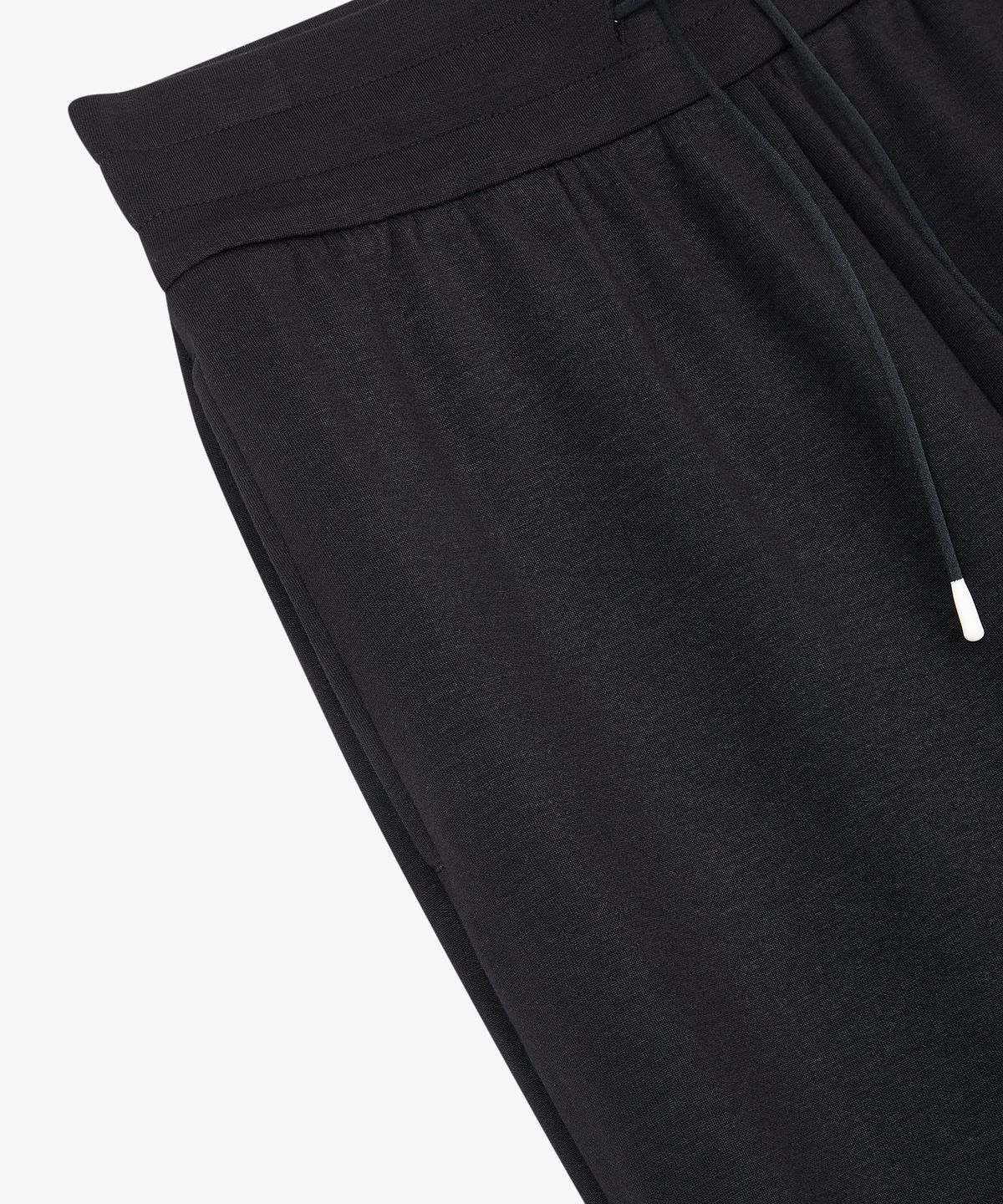 아르마니 익스체인지(ARMANI EXCHANGE) 여성 핫픽스 롤업 헴 밴딩 팬츠 _블랙_A425141501