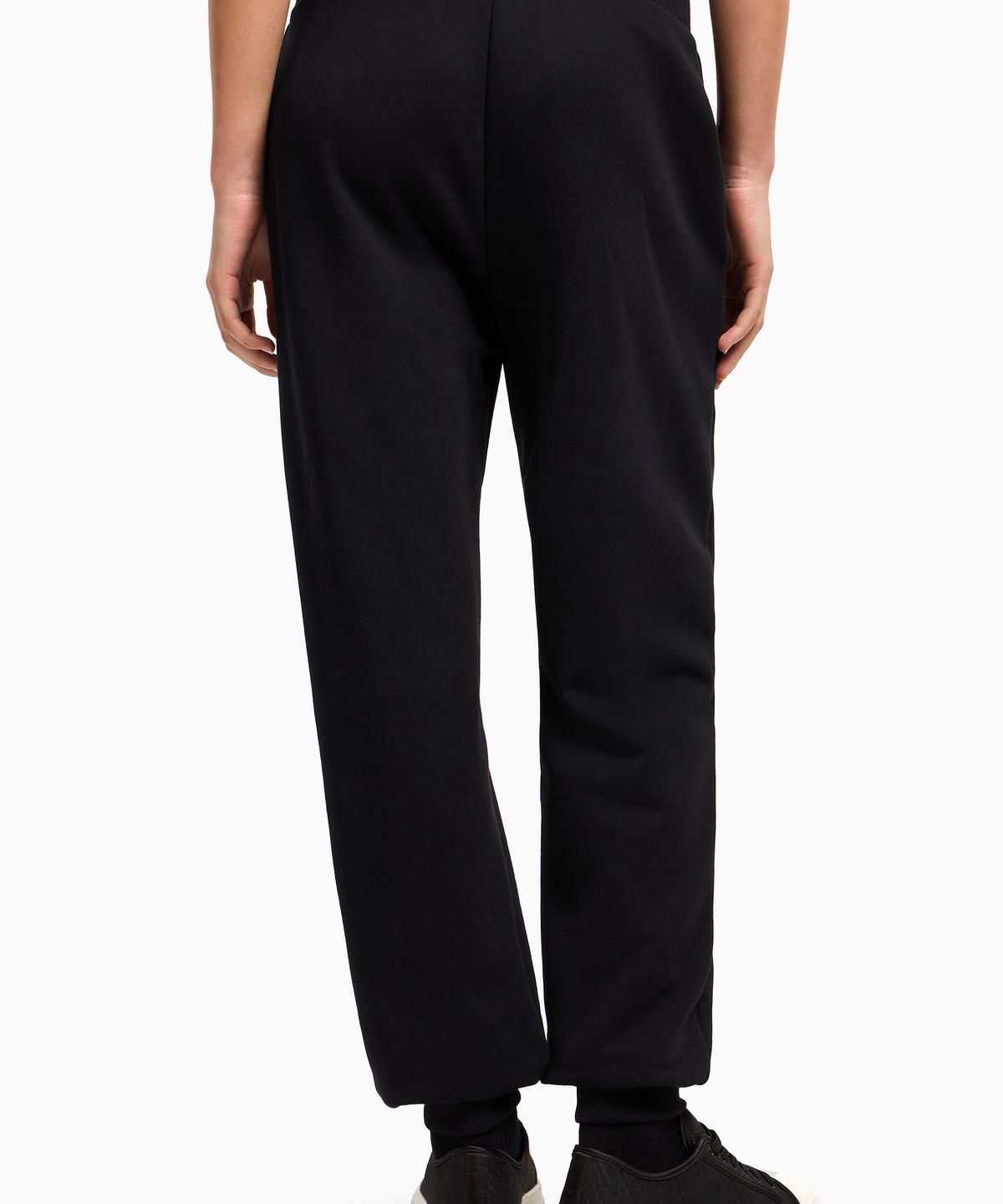 아르마니 익스체인지(ARMANI EXCHANGE) 여성 핫픽스 로고 조거 팬츠 _블랙_A425141504