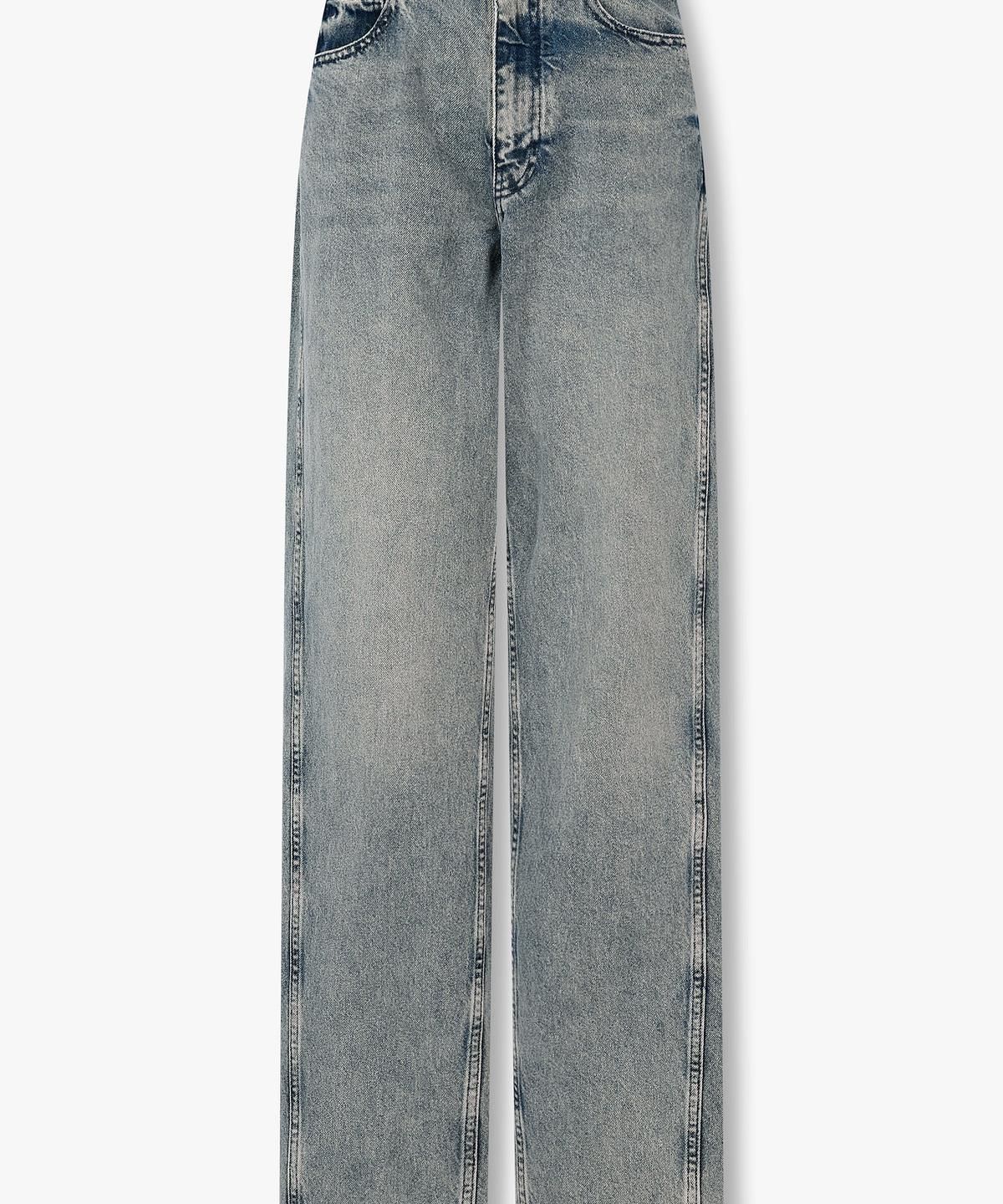 아르마니 익스체인지(ARMANI EXCHANGE) 여성 슬라우치 백 버클 로우라이즈 진 _블루_A426140508