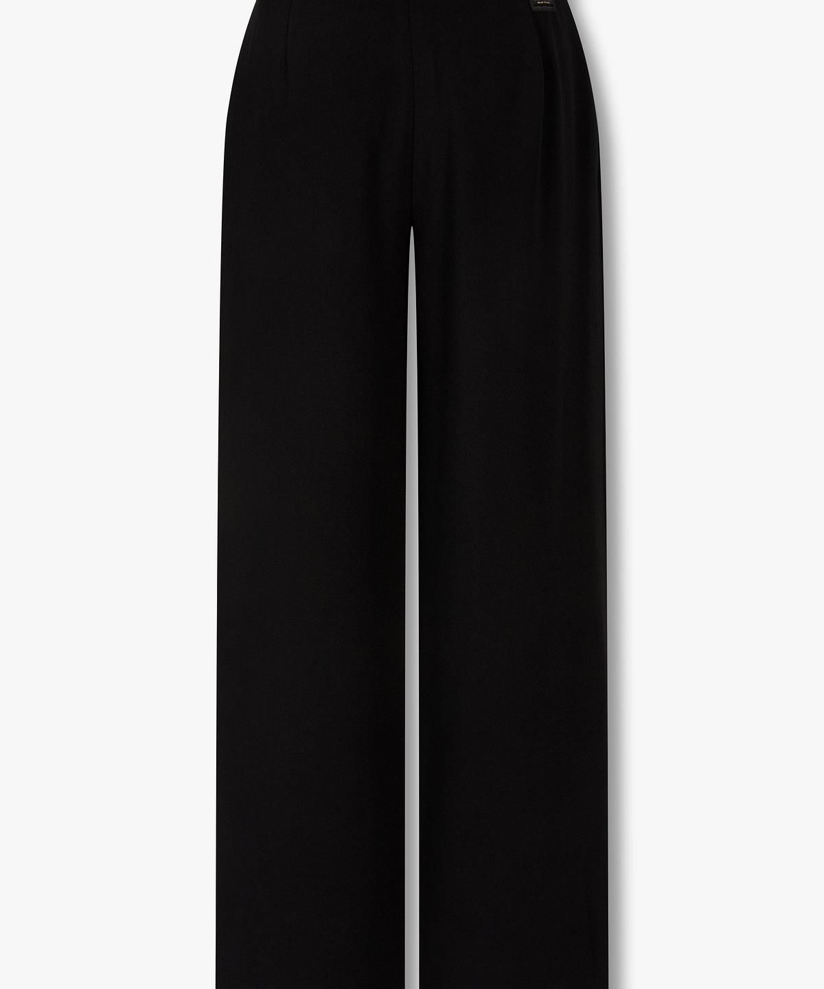 아르마니 익스체인지(ARMANI EXCHANGE) 여성 원 턱 플리츠 와이드 팬츠 _블랙_A426141505