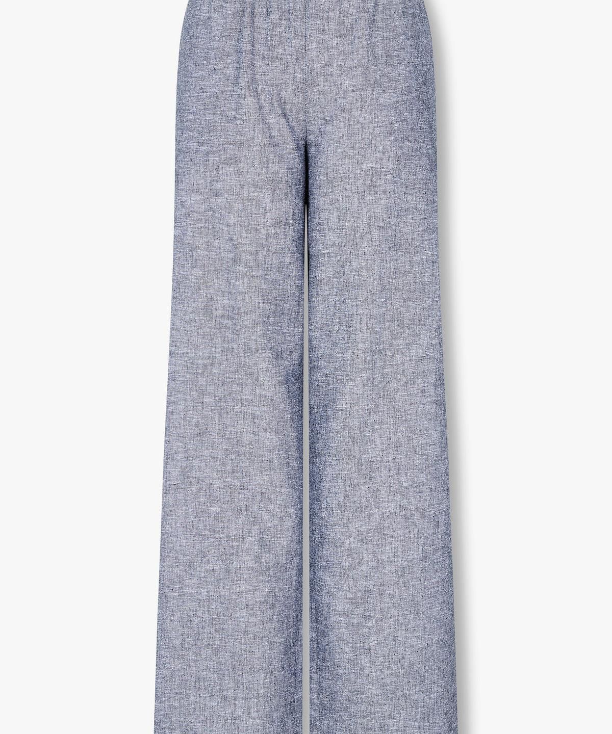 아르마니 익스체인지(ARMANI EXCHANGE) 여성 린넨 블렌드 밴딩 팬츠 _멜란지 그레이_A425141509
