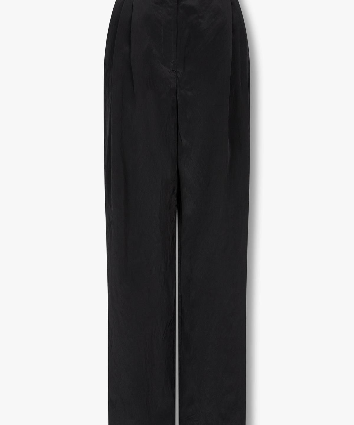 아르마니 익스체인지(ARMANI EXCHANGE) 여성 레이온 블렌드 투 턱 팬츠 _블랙_A425141511