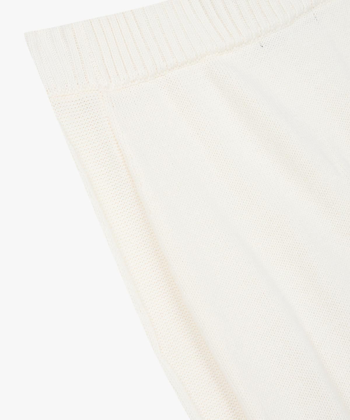 아르마니 익스체인지(ARMANI EXCHANGE) 여성 울 블렌드 리브드 니트 스커트 _아이보리_A425342503