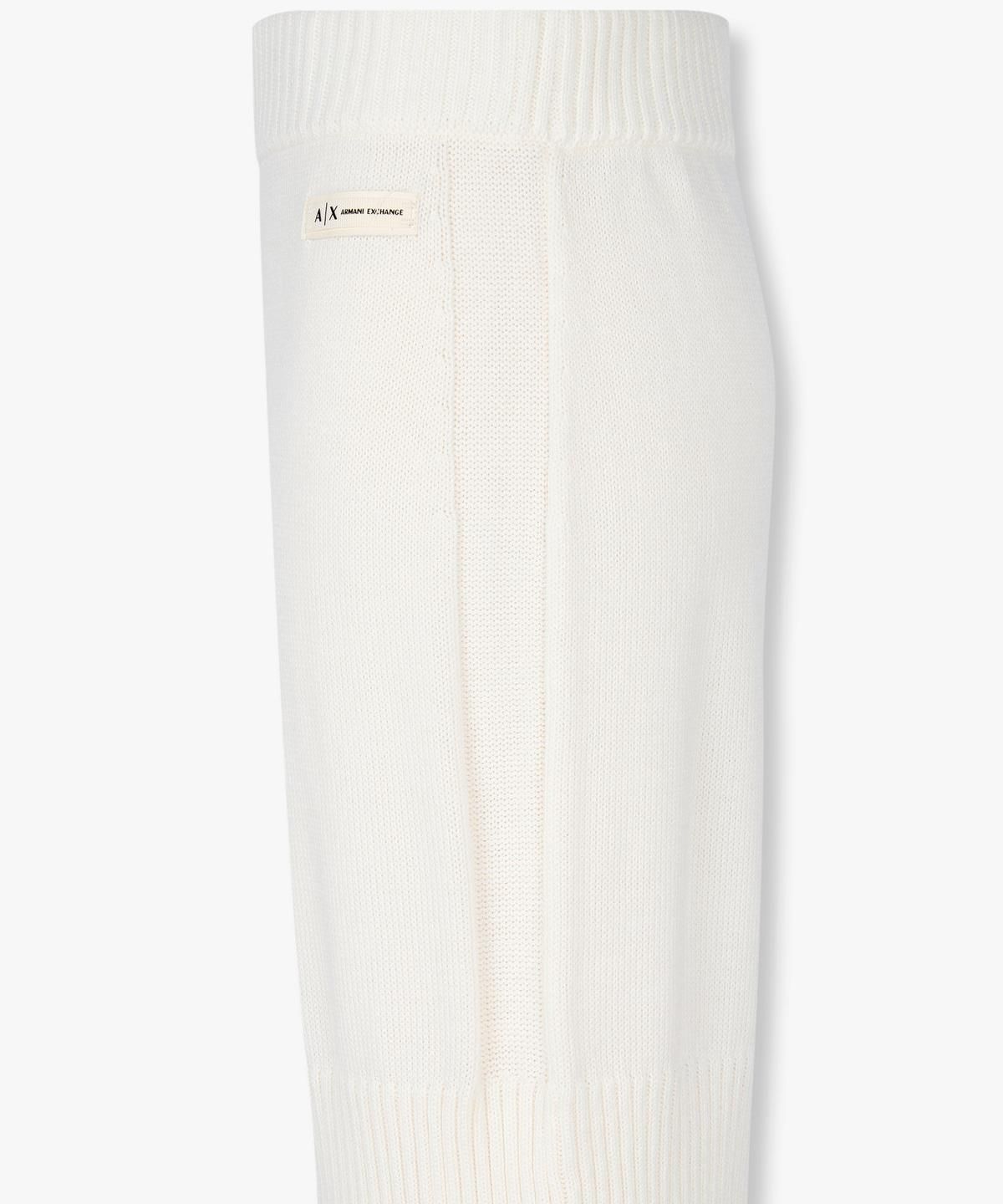 아르마니 익스체인지(ARMANI EXCHANGE) 여성 울 블렌드 리브드 니트 스커트 _아이보리_A425342503