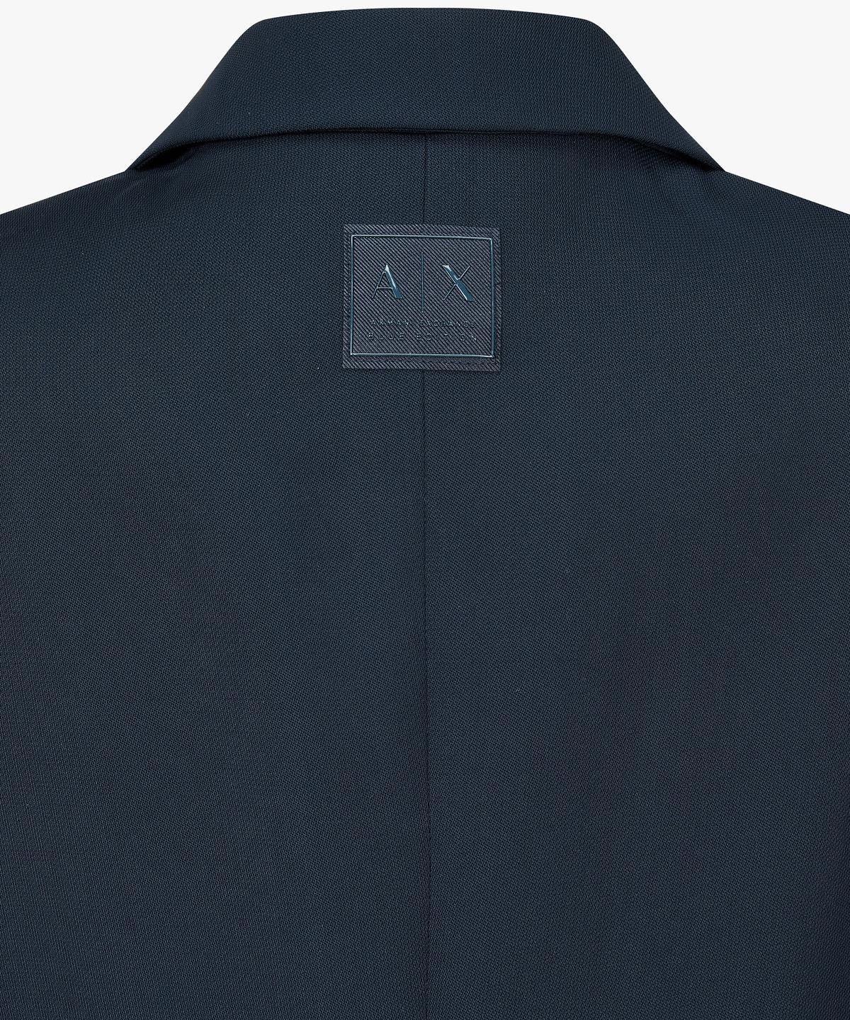 아르마니 익스체인지(ARMANI EXCHANGE) 여성 노치트 라펠 폴리 싱글 자켓 _네이비_A425110510