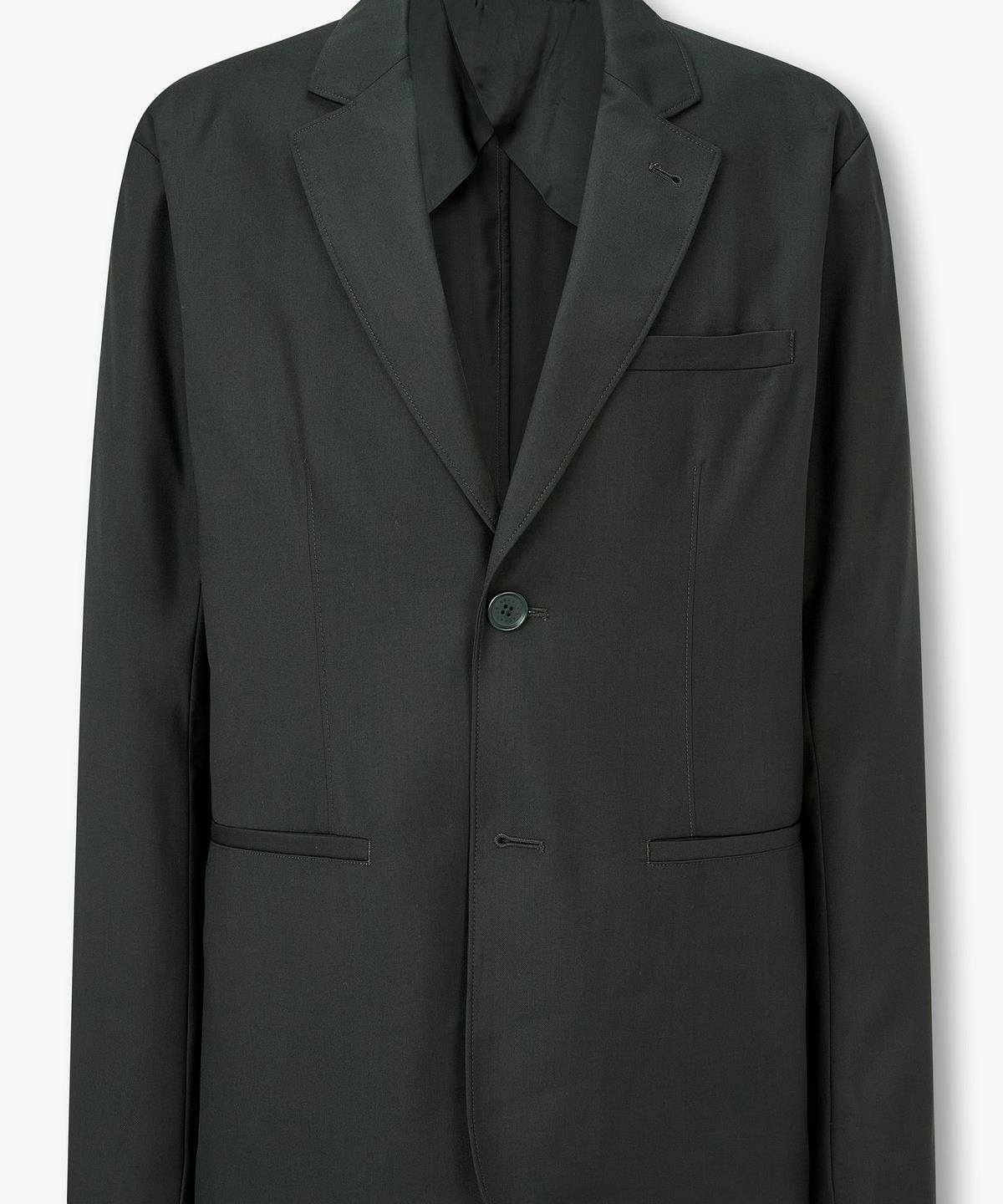 아르마니 익스체인지(ARMANI EXCHANGE) 남성 폴리 블렌드 노치트 라펠 자켓 _파티그_A415110007