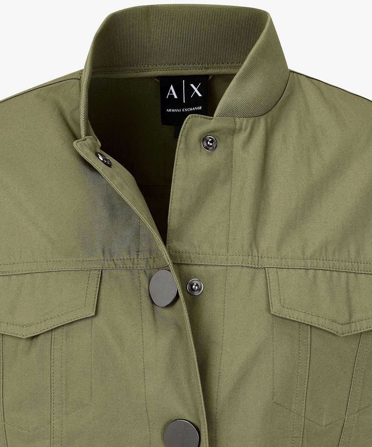 아르마니 익스체인지(ARMANI EXCHANGE) 여성 포켓 디테일 코튼 블루종 자켓 _올리브_A426110516
