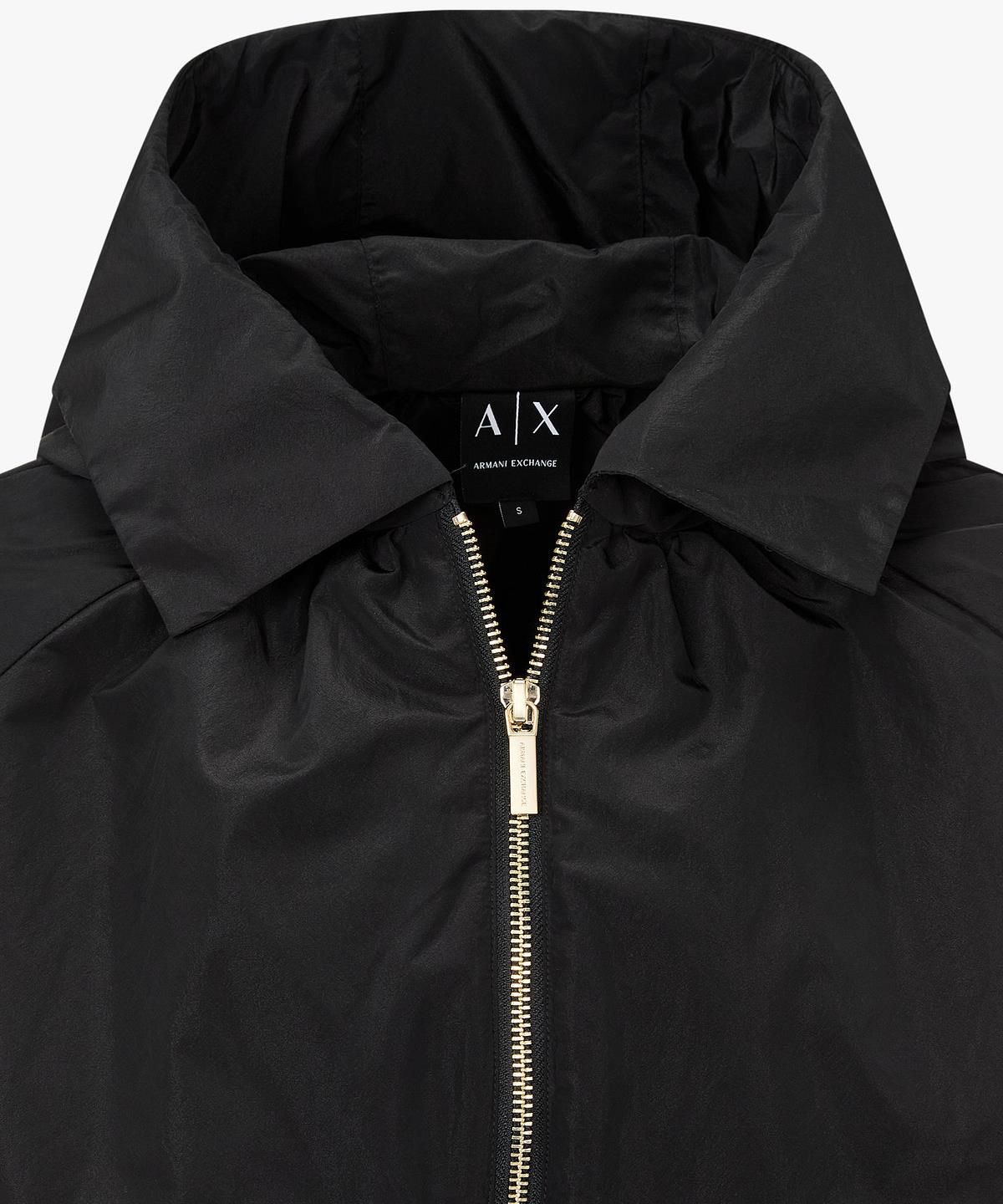 아르마니 익스체인지(ARMANI EXCHANGE) 여성 래글런 후디드 블루종 자켓 _블랙_A426110510