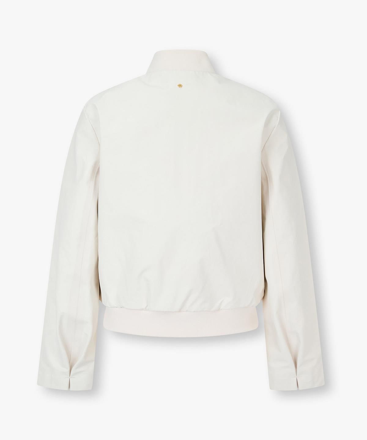 아르마니 익스체인지(ARMANI EXCHANGE) 여성 믹스 패브릭 크롭 블루종 자켓 _크림_A426110512