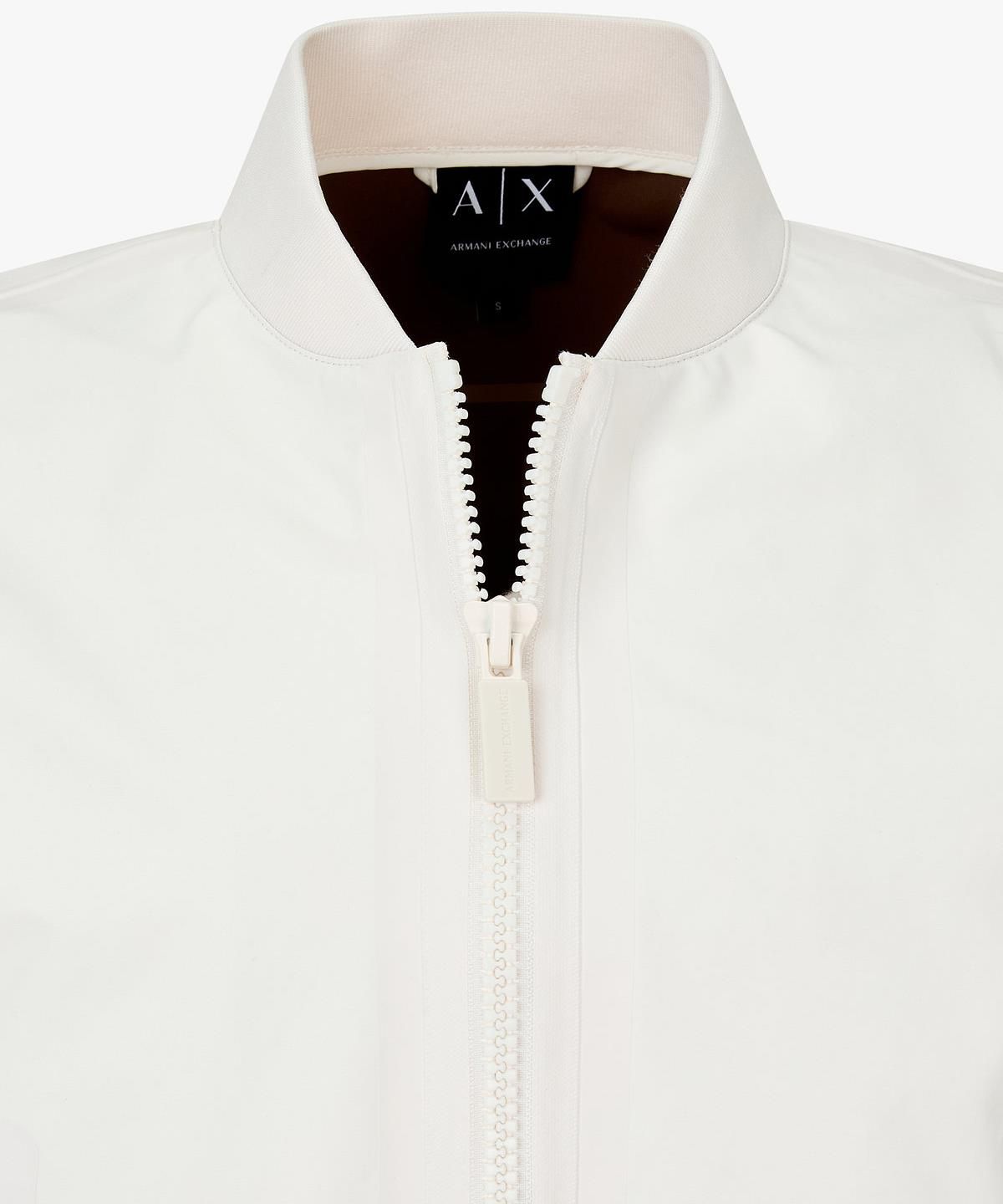 아르마니 익스체인지(ARMANI EXCHANGE) 여성 믹스 패브릭 크롭 블루종 자켓 _크림_A426110512