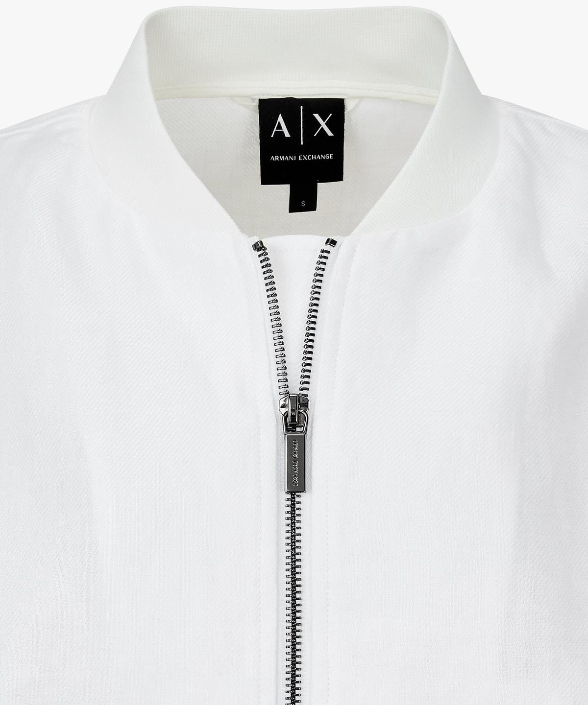 아르마니 익스체인지(ARMANI EXCHANGE) 여성 세미 크롭 린넨 블루종 자켓 _오프 화이트_A426110514