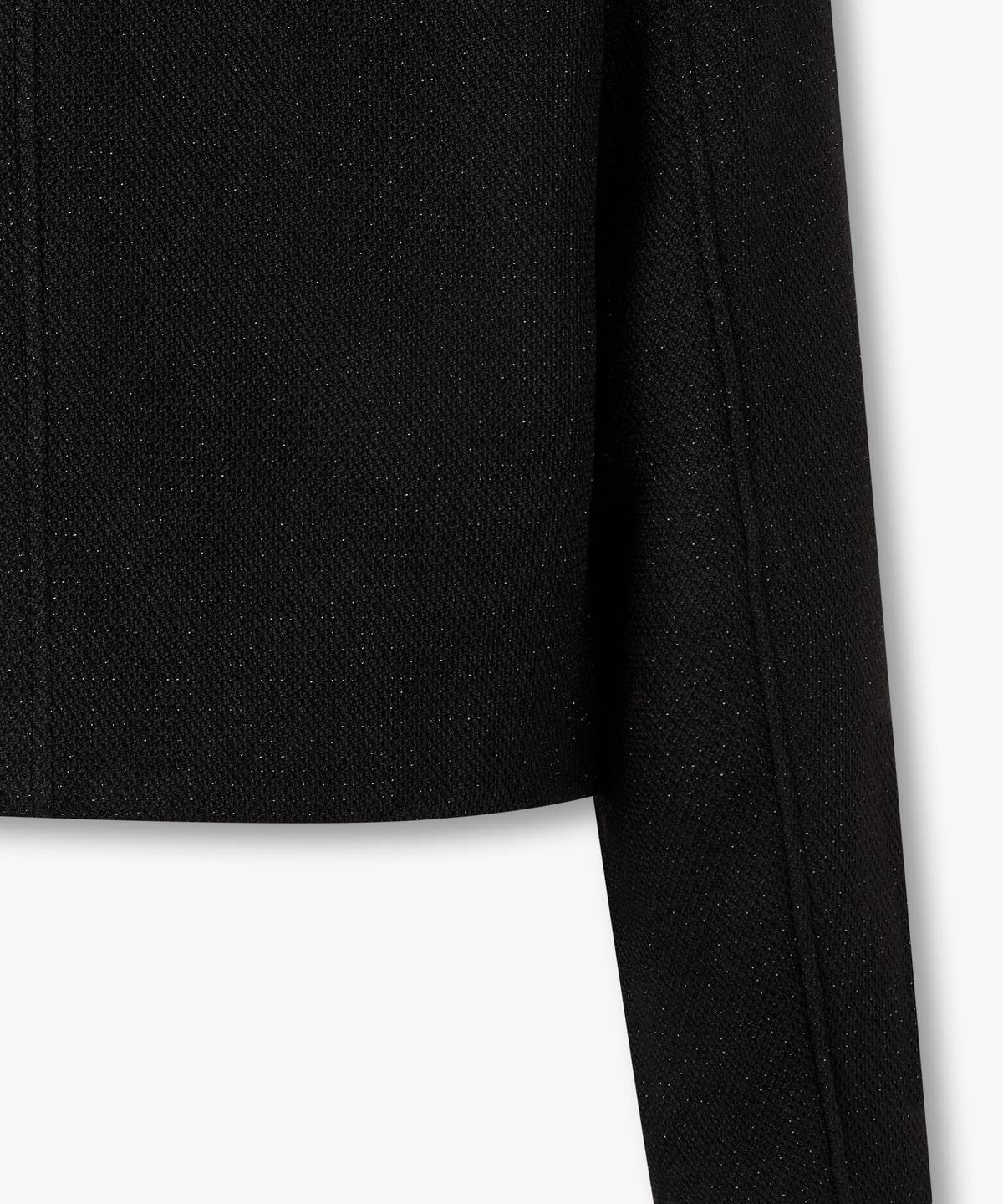아르마니 익스체인지(ARMANI EXCHANGE) 여성 메탈릭 디테일 바이커 자켓 _블랙_A425310519