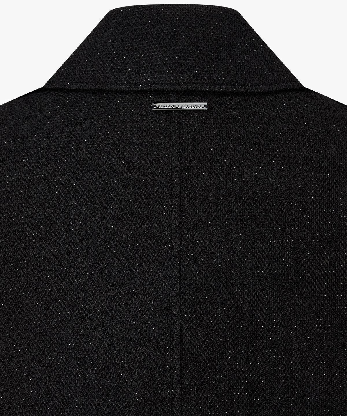 아르마니 익스체인지(ARMANI EXCHANGE) 여성 메탈릭 디테일 바이커 자켓 _블랙_A425310519