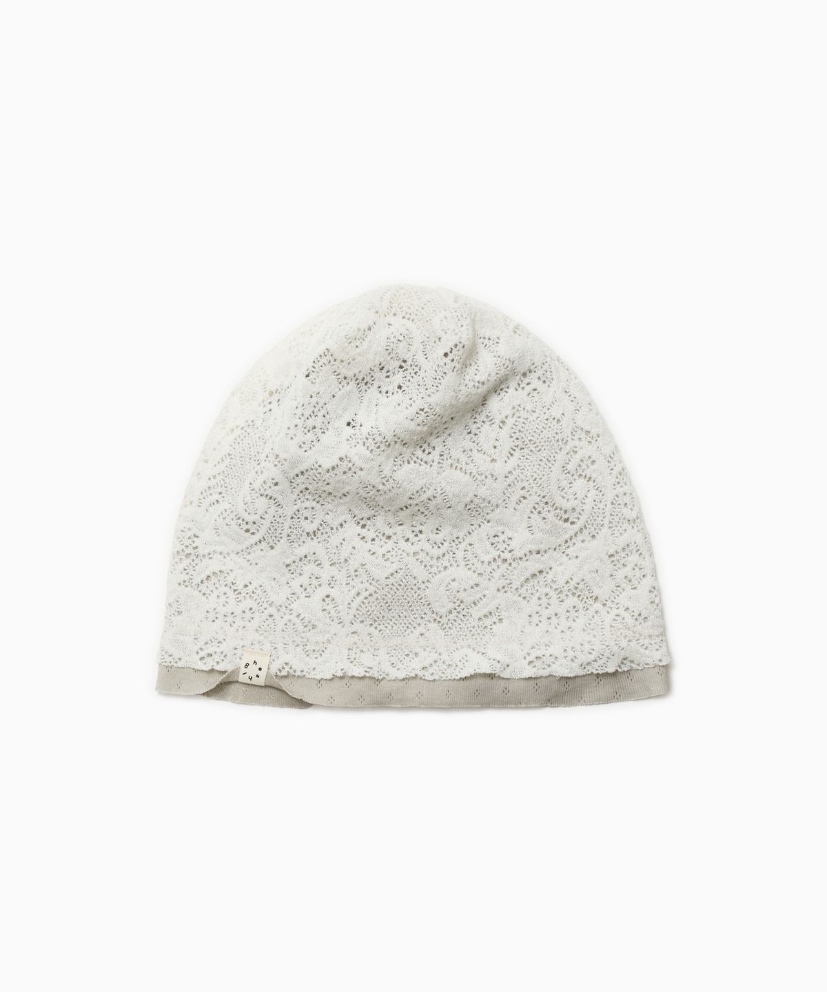 오헤시오(OHESHIO) REVERSIBLE LAYERED KNIT BEANIE, CREAM