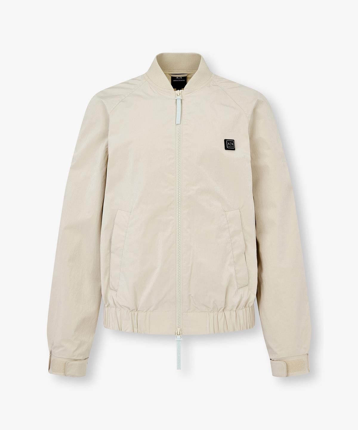 아르마니 익스체인지(ARMANI EXCHANGE) 여성 로고 패치 래글런 블루종 _라이트 베이지_A425110503