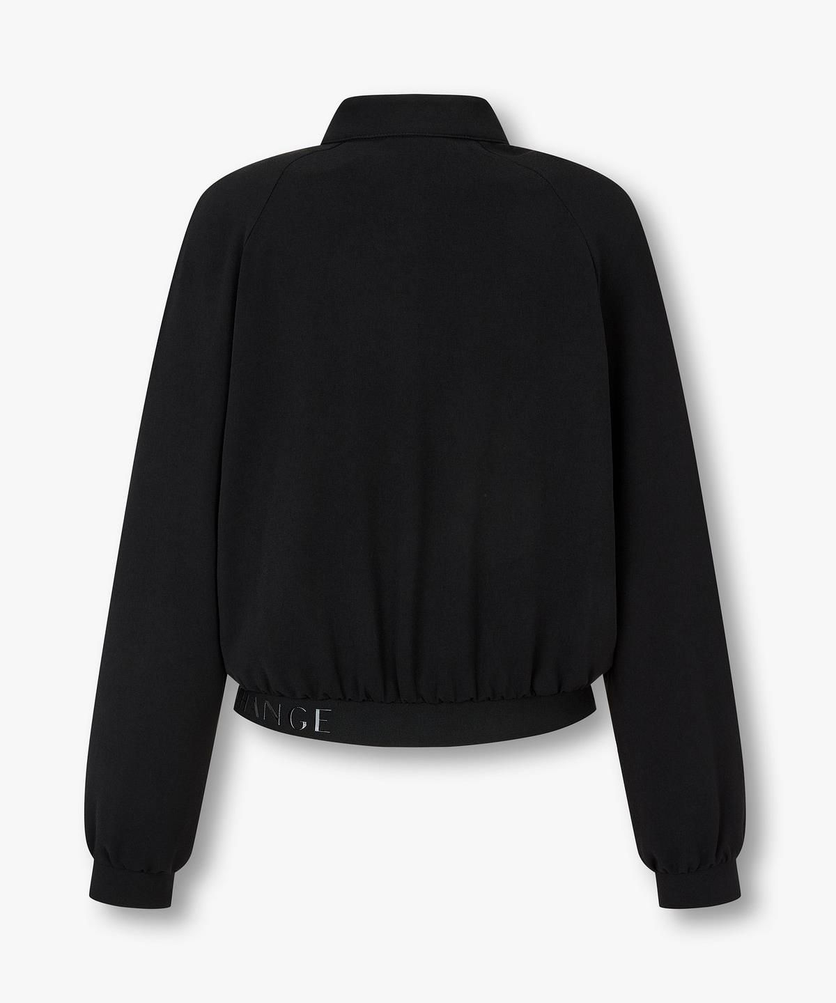 아르마니 익스체인지(ARMANI EXCHANGE) 여성 로고 밴딩 래글런 슬리브 자켓 _블랙_A425310517