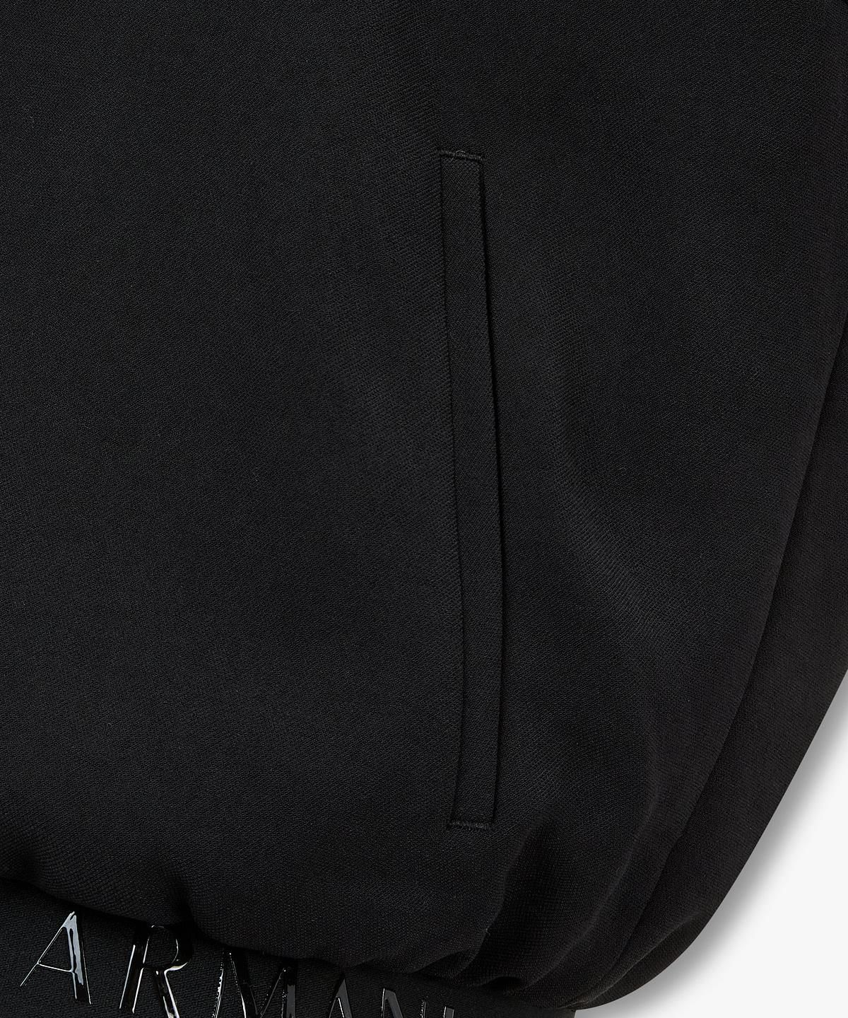 아르마니 익스체인지(ARMANI EXCHANGE) 여성 로고 밴딩 래글런 슬리브 자켓 _블랙_A425310517