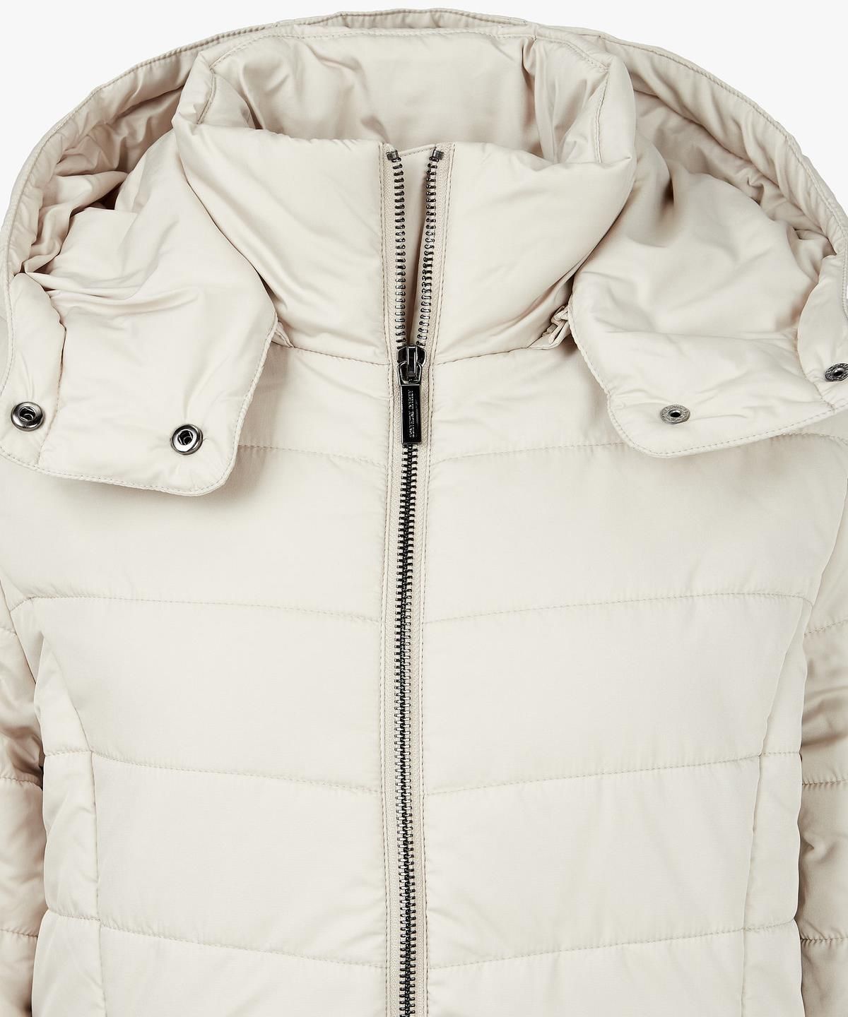아르마니 익스체인지(ARMANI EXCHANGE) 여성 디태처블 후드 슬림 패딩 코트 _라이트베이지_A424310521