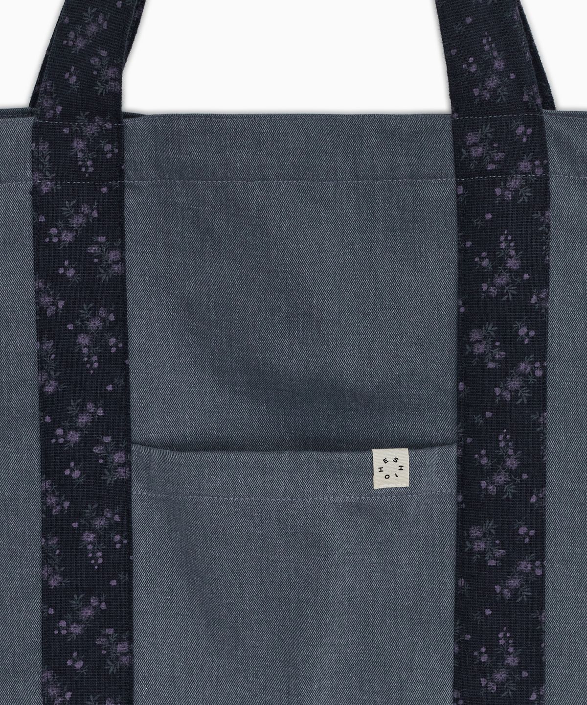 오헤시오(OHESHIO) VINTAGE FLORAL TOTE BAG, BLUE