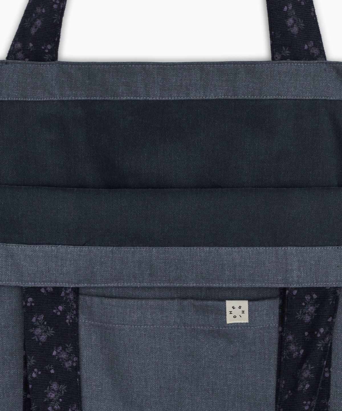 오헤시오(OHESHIO) VINTAGE FLORAL TOTE BAG, BLUE