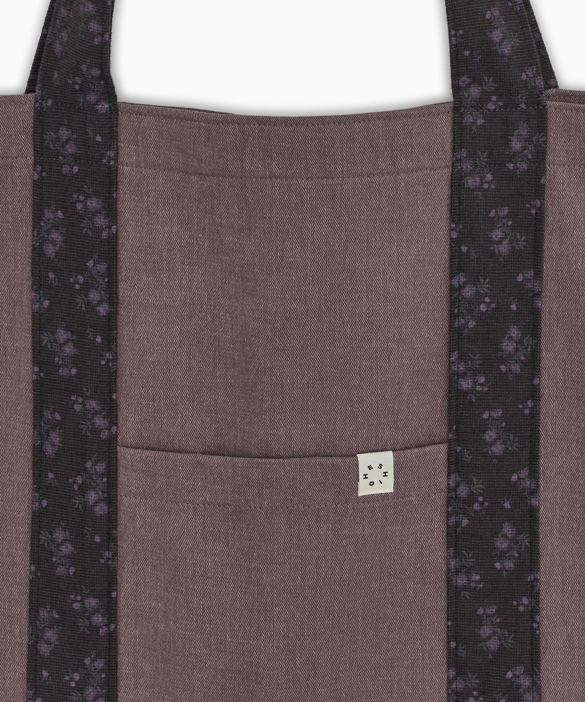 오헤시오(OHESHIO) VINTAGE FLORAL TOTE BAG, PURPLE