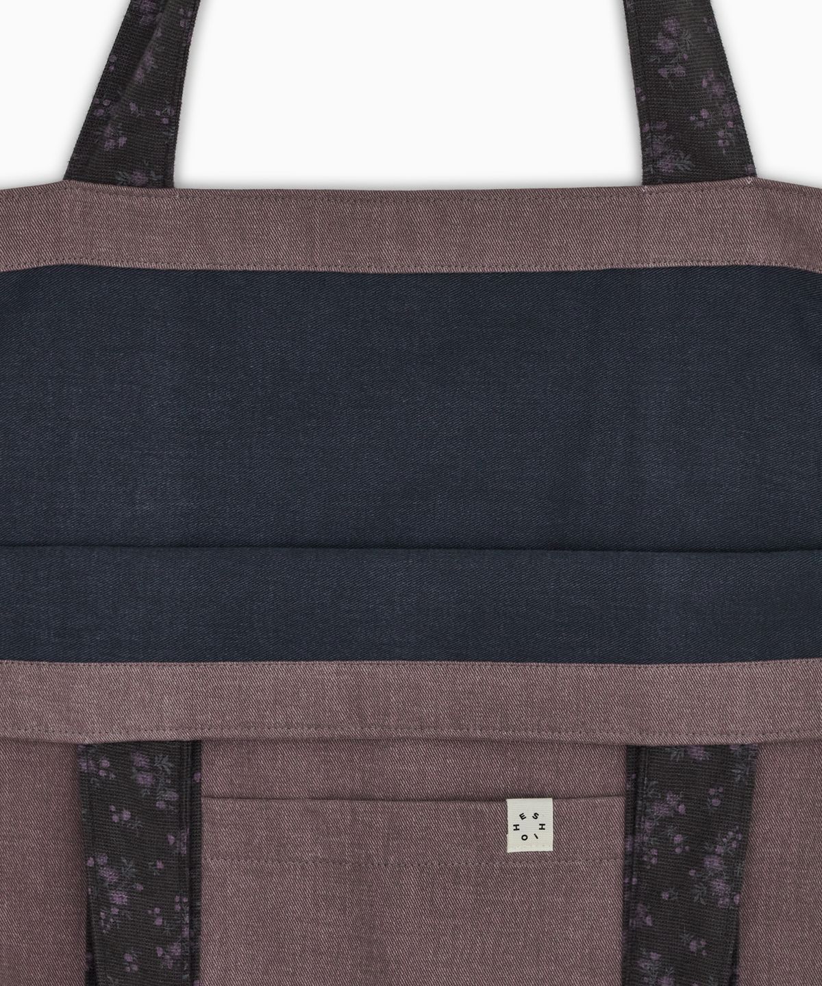 오헤시오(OHESHIO) VINTAGE FLORAL TOTE BAG, PURPLE