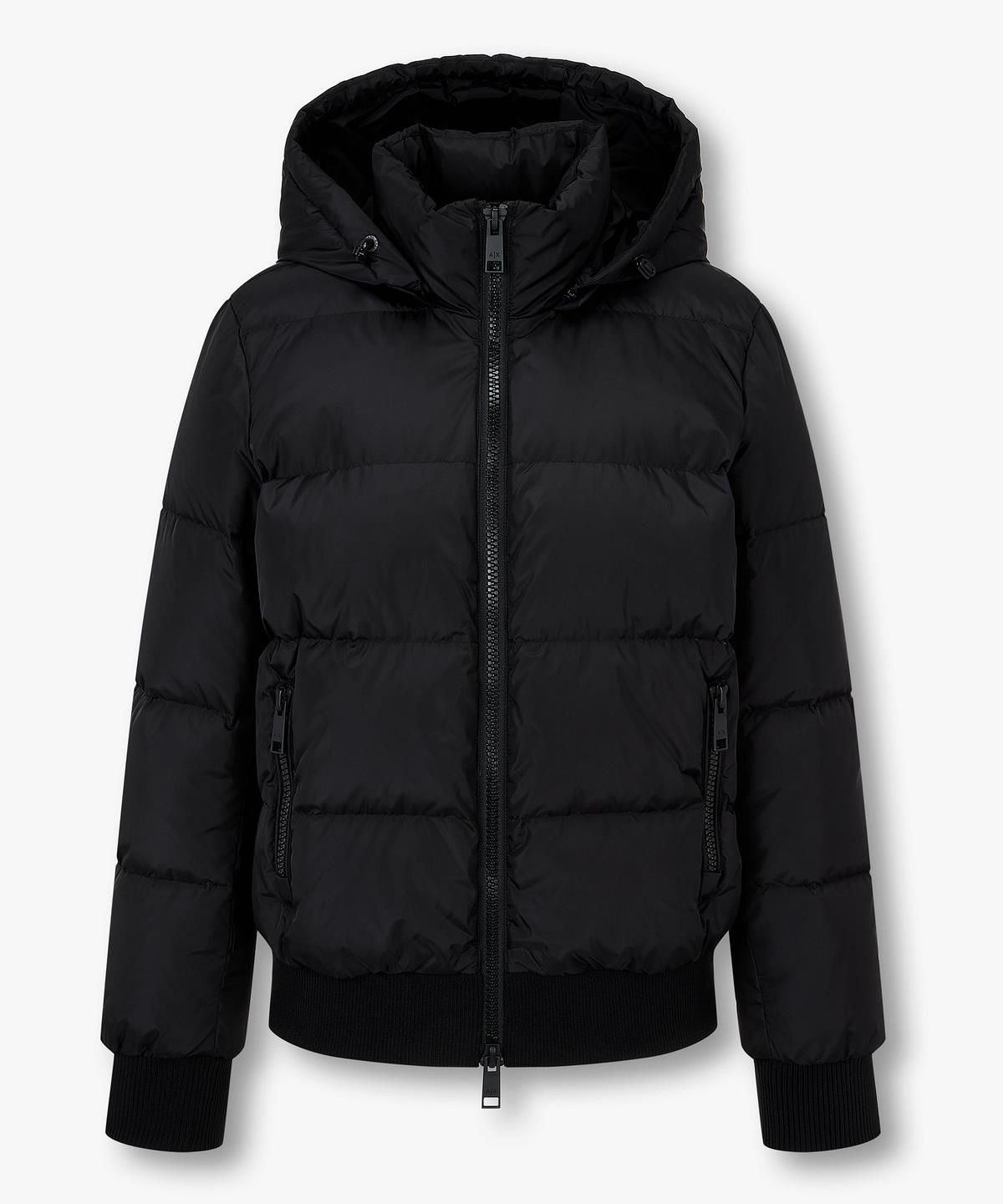 아르마니 익스체인지(ARMANI EXCHANGE) 여성 디태처블 후드 다운 패딩 자켓 _블랙_A425310902