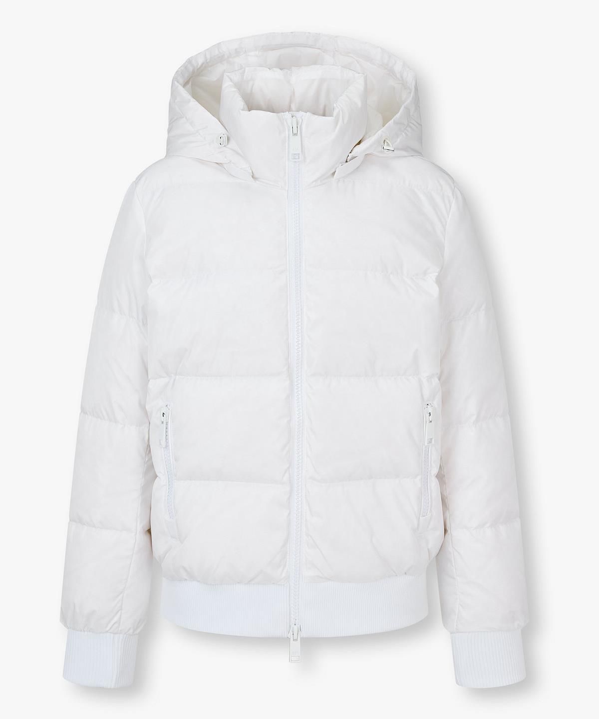 아르마니 익스체인지(ARMANI EXCHANGE) 여성 디태처블 후드 다운 패딩 자켓 _화이트_A425310900