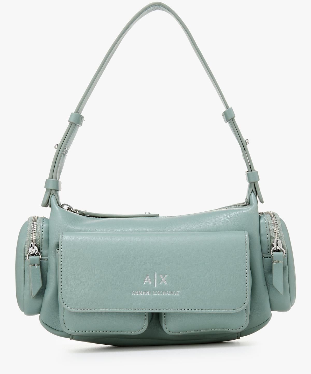 아르마니 익스체인지(ARMANI EXCHANGE) 여성 멀티 포켓 소프트 스몰 숄더백 _그린_A425170511