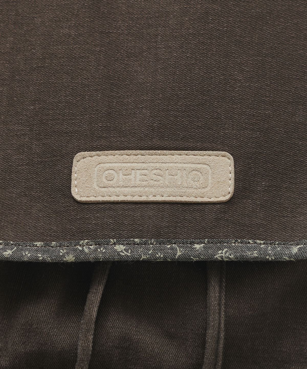오헤시오(OHESHIO) CONTRAST BACKPACK, BROWN FLORAL