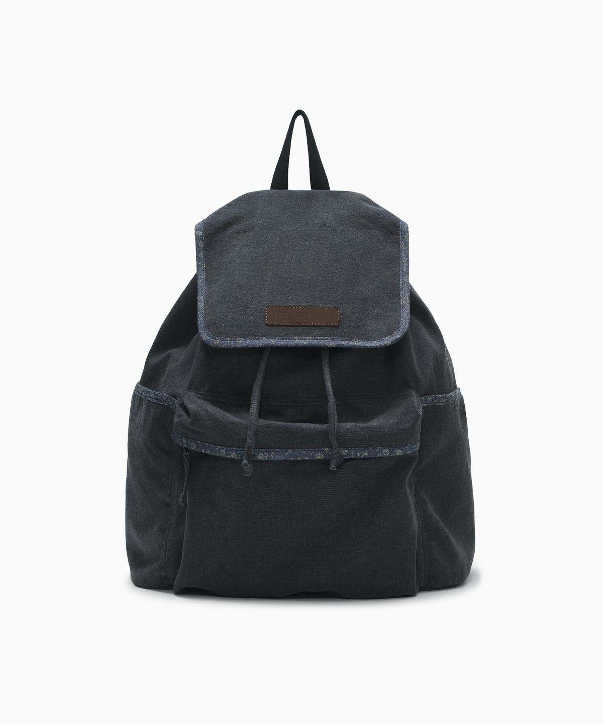 오헤시오(OHESHIO) CONTRAST BACKPACK, CHARCOAL FLORAL