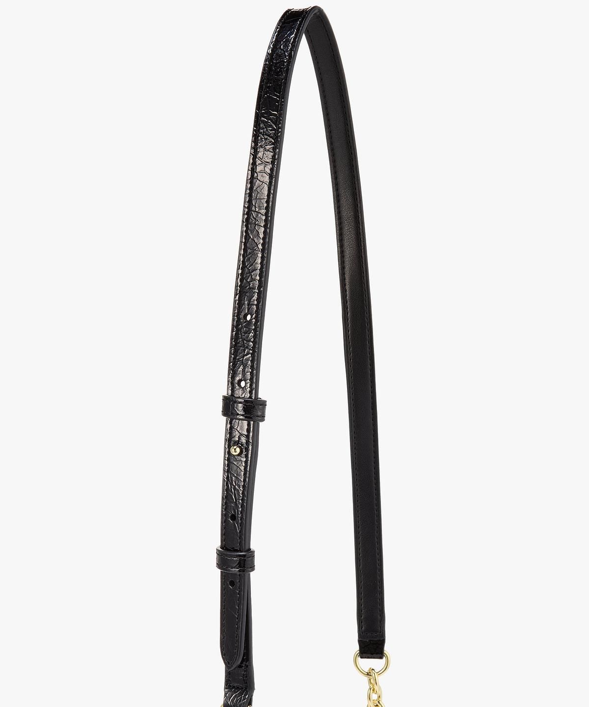 아르마니 익스체인지(ARMANI EXCHANGE) 여성 메탈 로고 링클 미니 백 _블랙_A426170502