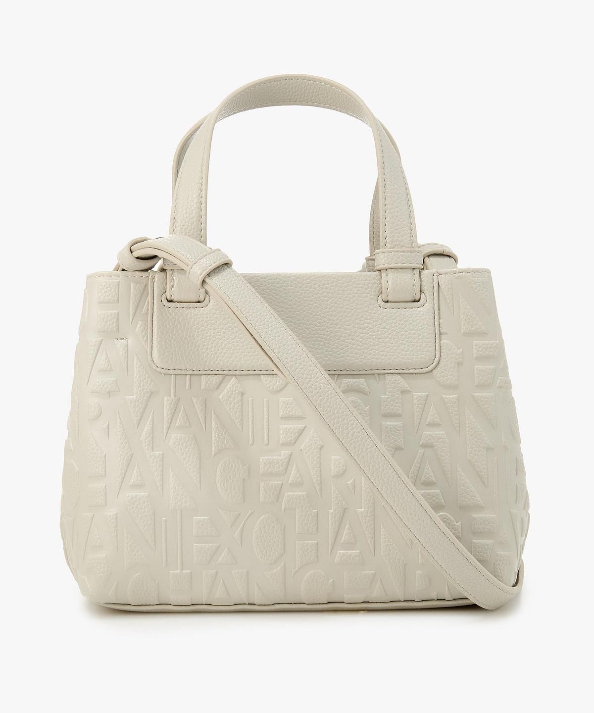 아르마니 익스체인지(ARMANI EXCHANGE) 여성 올오버 로고 스몰 토트백 _웜 그레이_A426170510