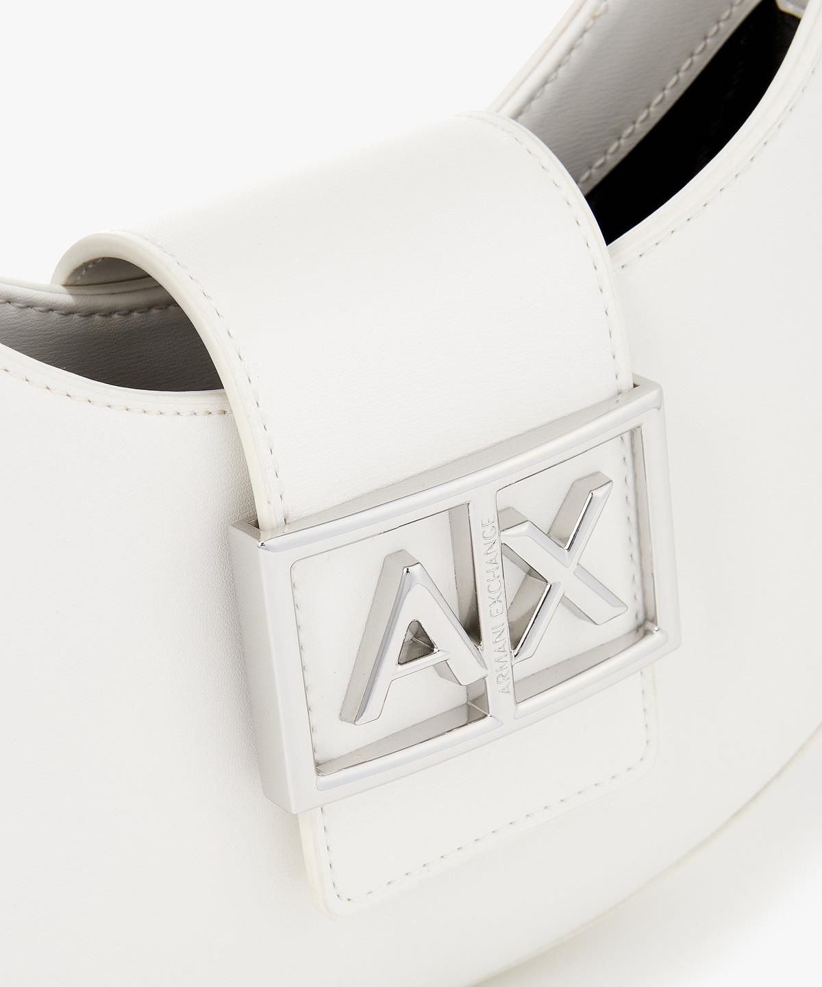 아르마니 익스체인지(ARMANI EXCHANGE) 여성 로고 플레이트 미니 백 _오프 화이트_A426170505