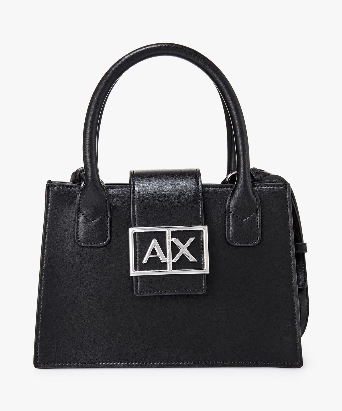 아르마니 익스체인지(ARMANI EXCHANGE) 여성 스몰 트라페즈 핸드백 _블랙_A425170503