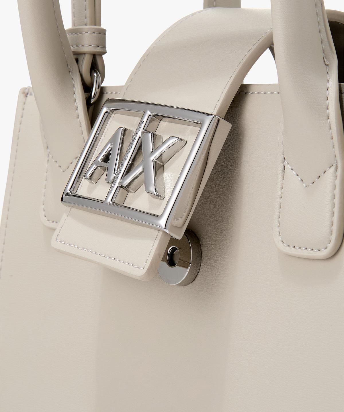 아르마니 익스체인지(ARMANI EXCHANGE) 여성 스몰 트라페즈 핸드백 _베이지_A425170502