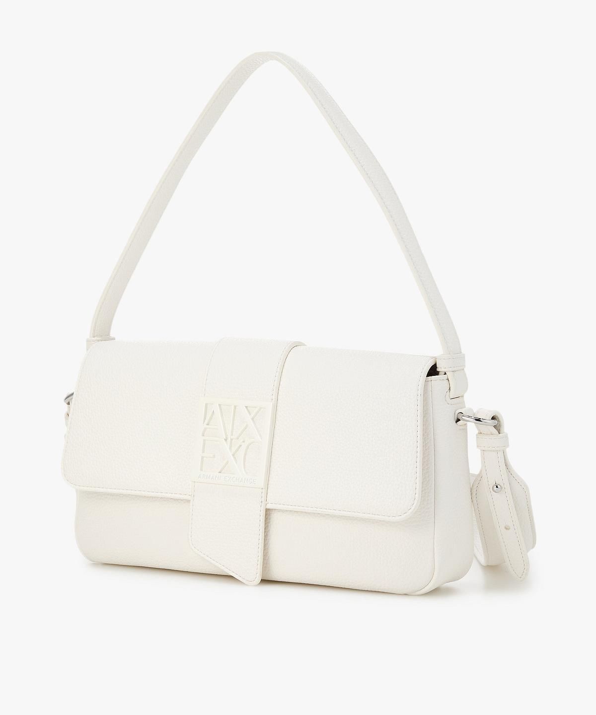 아르마니 익스체인지(ARMANI EXCHANGE) 여성 스퀘어 로고 숄더백 _오프 화이트_A426170506