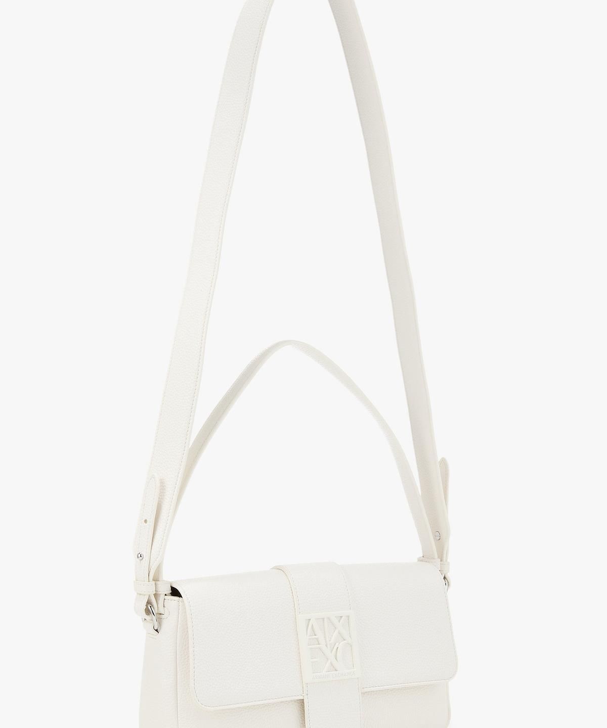 아르마니 익스체인지(ARMANI EXCHANGE) 여성 스퀘어 로고 숄더백 _오프 화이트_A426170506