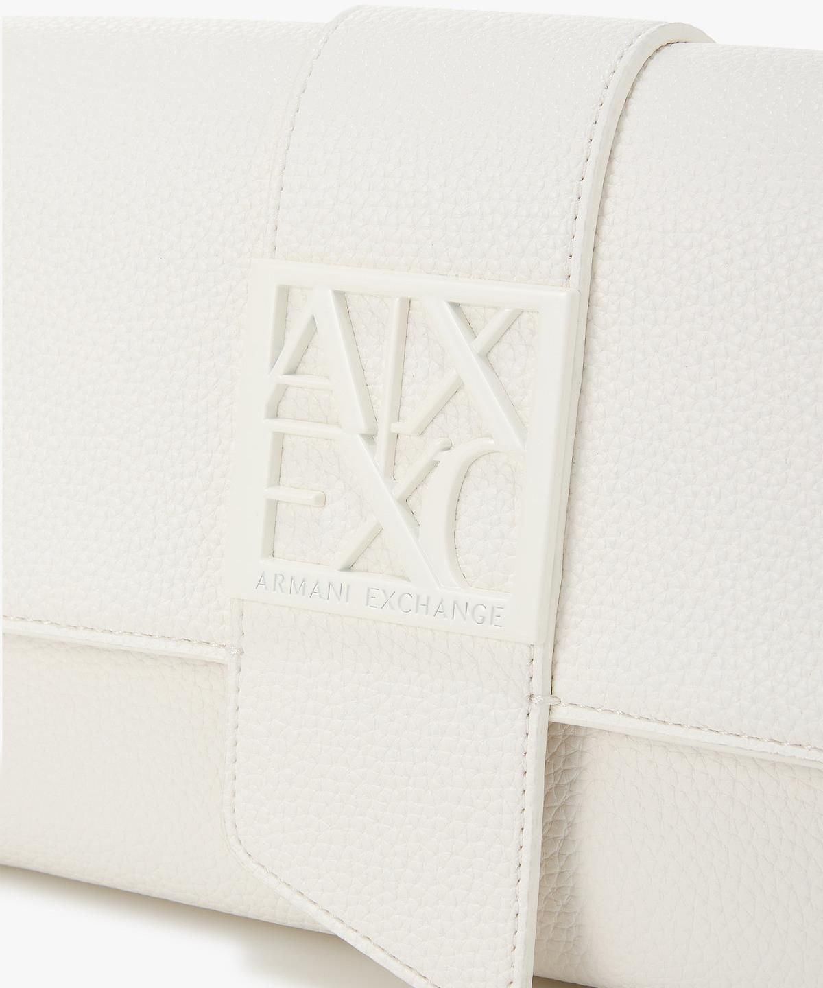 아르마니 익스체인지(ARMANI EXCHANGE) 여성 스퀘어 로고 숄더백 _오프 화이트_A426170506
