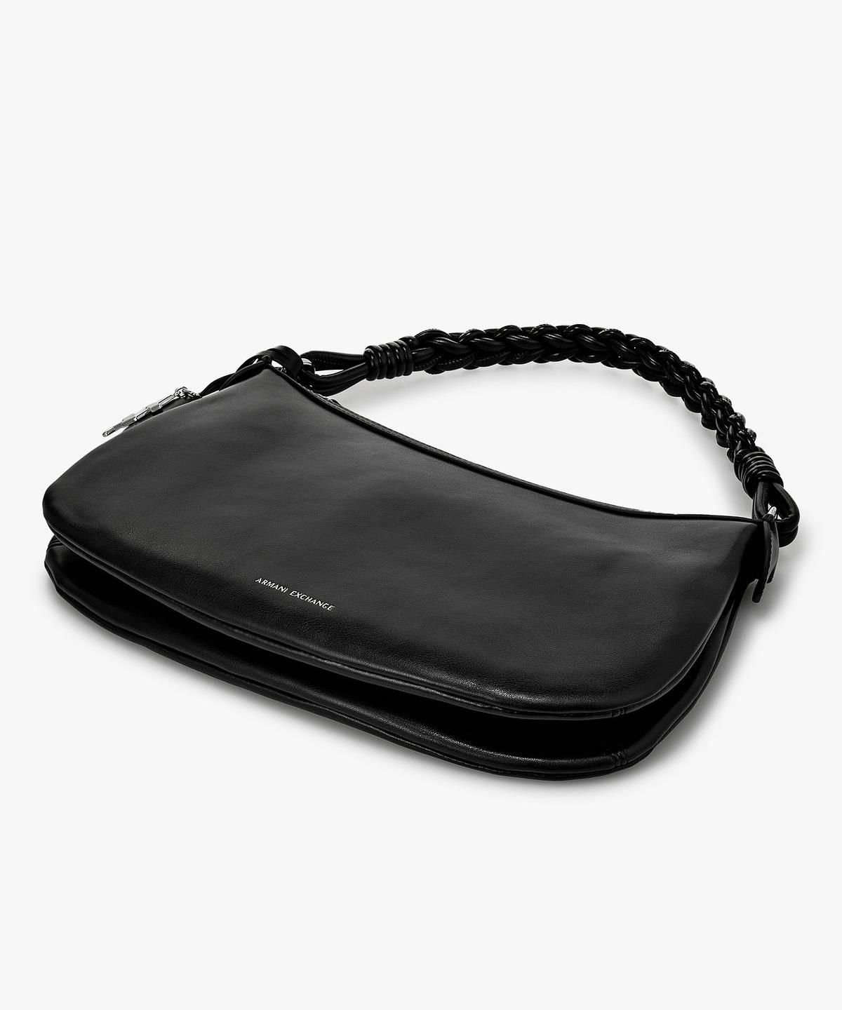 아르마니 익스체인지(ARMANI EXCHANGE) 여성 미디엄 브레이드 핸들 숄더백 _블랙_A426170509