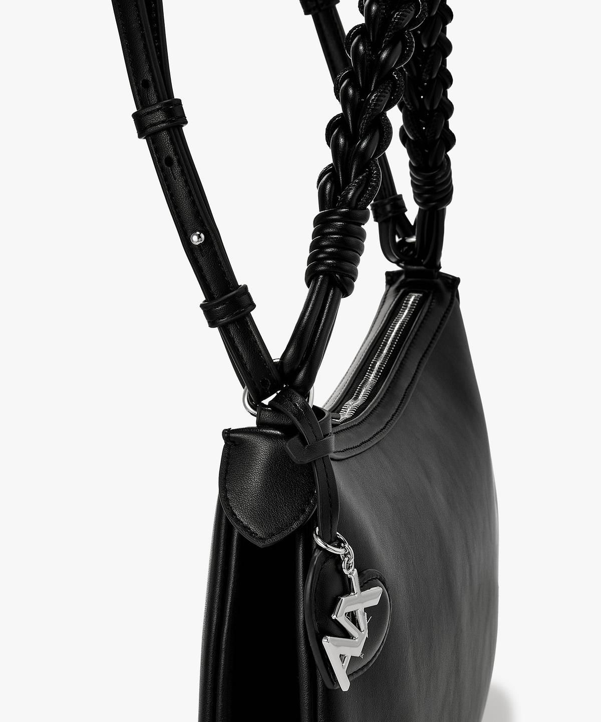 아르마니 익스체인지(ARMANI EXCHANGE) 여성 미디엄 브레이드 핸들 숄더백 _블랙_A426170509