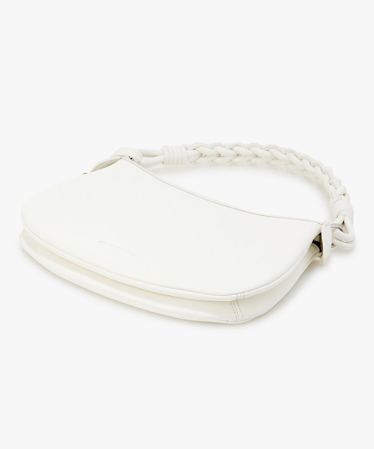 아르마니 익스체인지(ARMANI EXCHANGE) 여성 스몰 브레이드 핸들 숄더백 _오프 화이트_A426170511