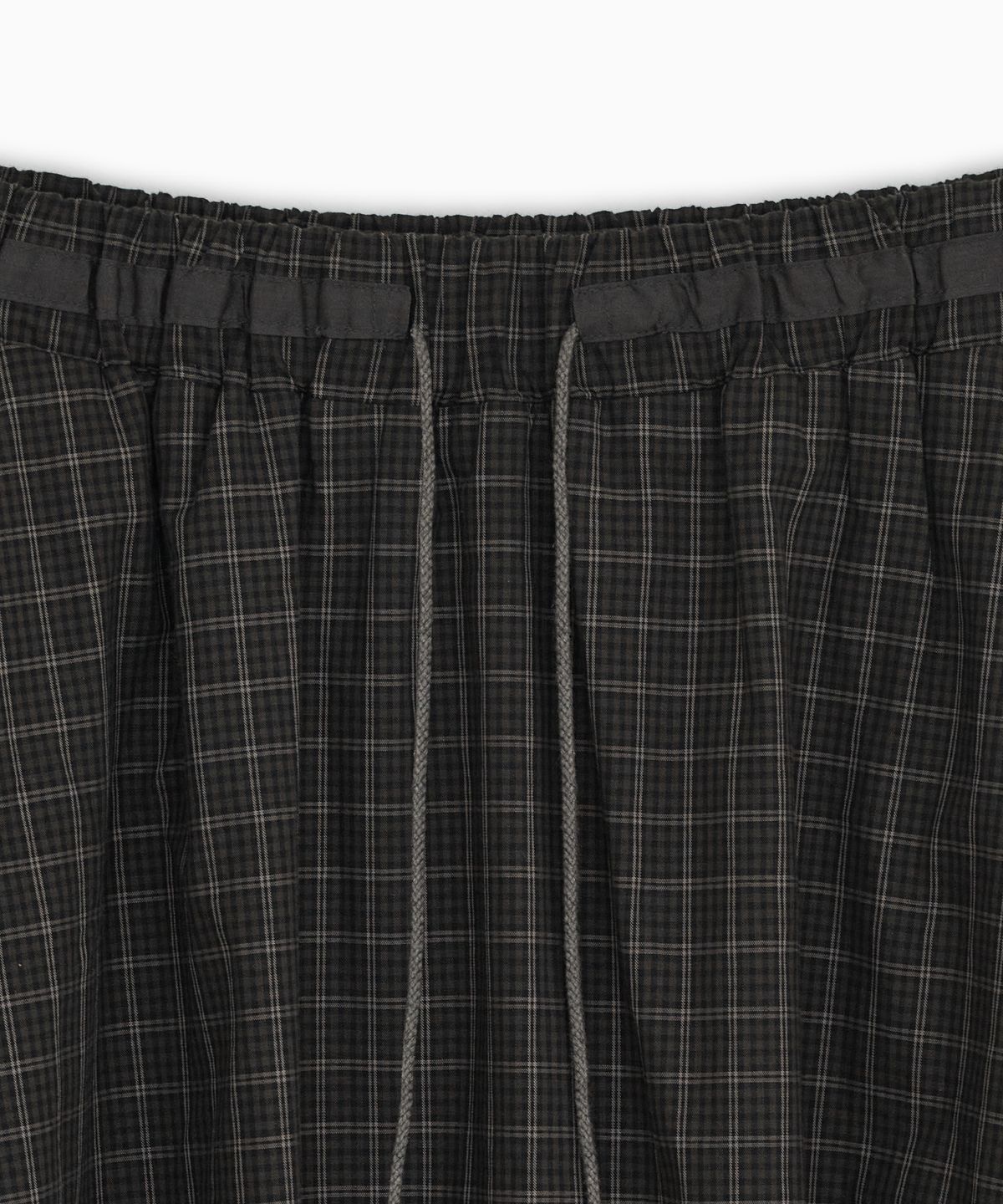 오헤시오(OHESHIO) CHECK FRILL MIDI SKIRT, BROWN