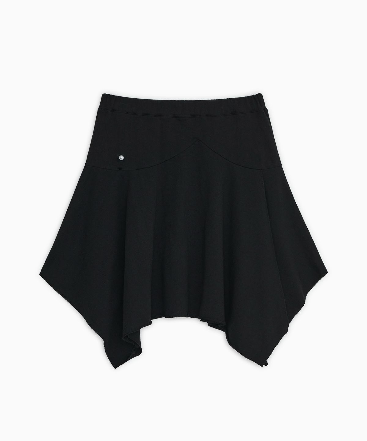 오헤시오(OHESHIO) TWO WAY ASYMMETRIC JERSEY SKIRT, BLACK