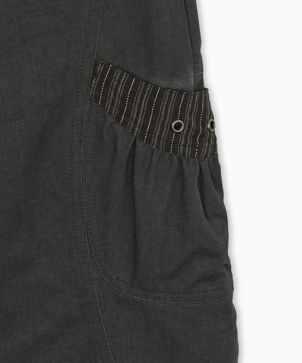오헤시오(OHESHIO) CONTRAST PUMPKIN CARGO PANTS, CHARCOAL