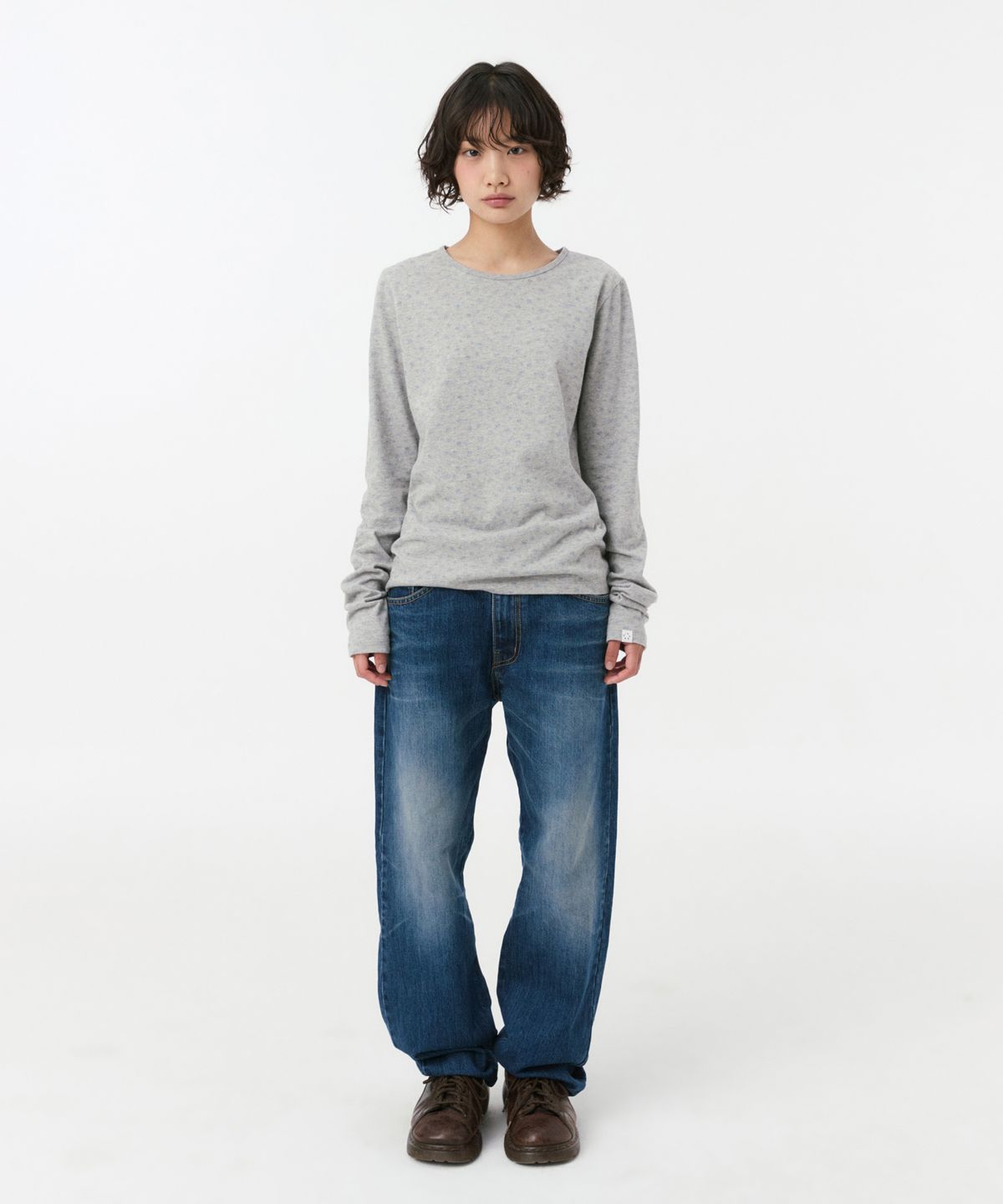 오헤시오(OHESHIO) VINTAGE EMBROIDERED DENIM PANTS, INDIGO